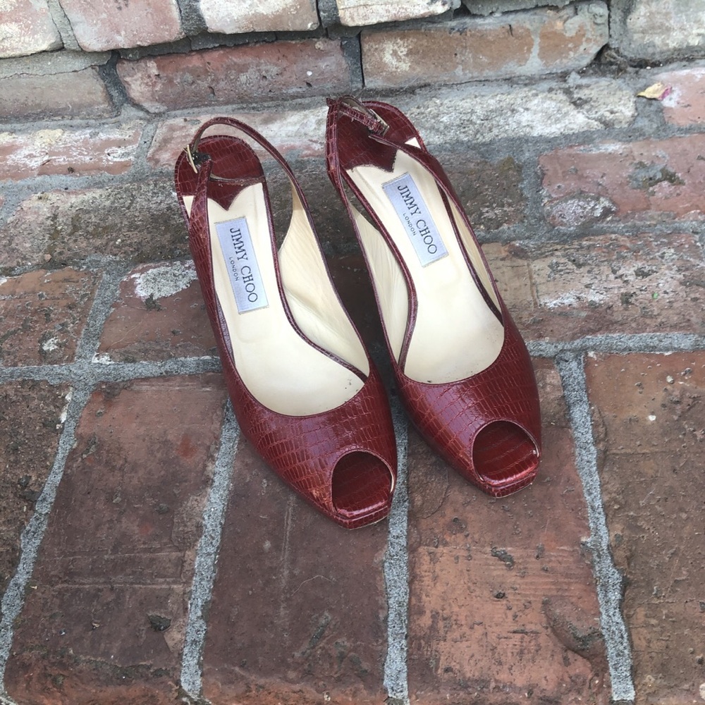 Authentic snake skin skin jimmy choo heals